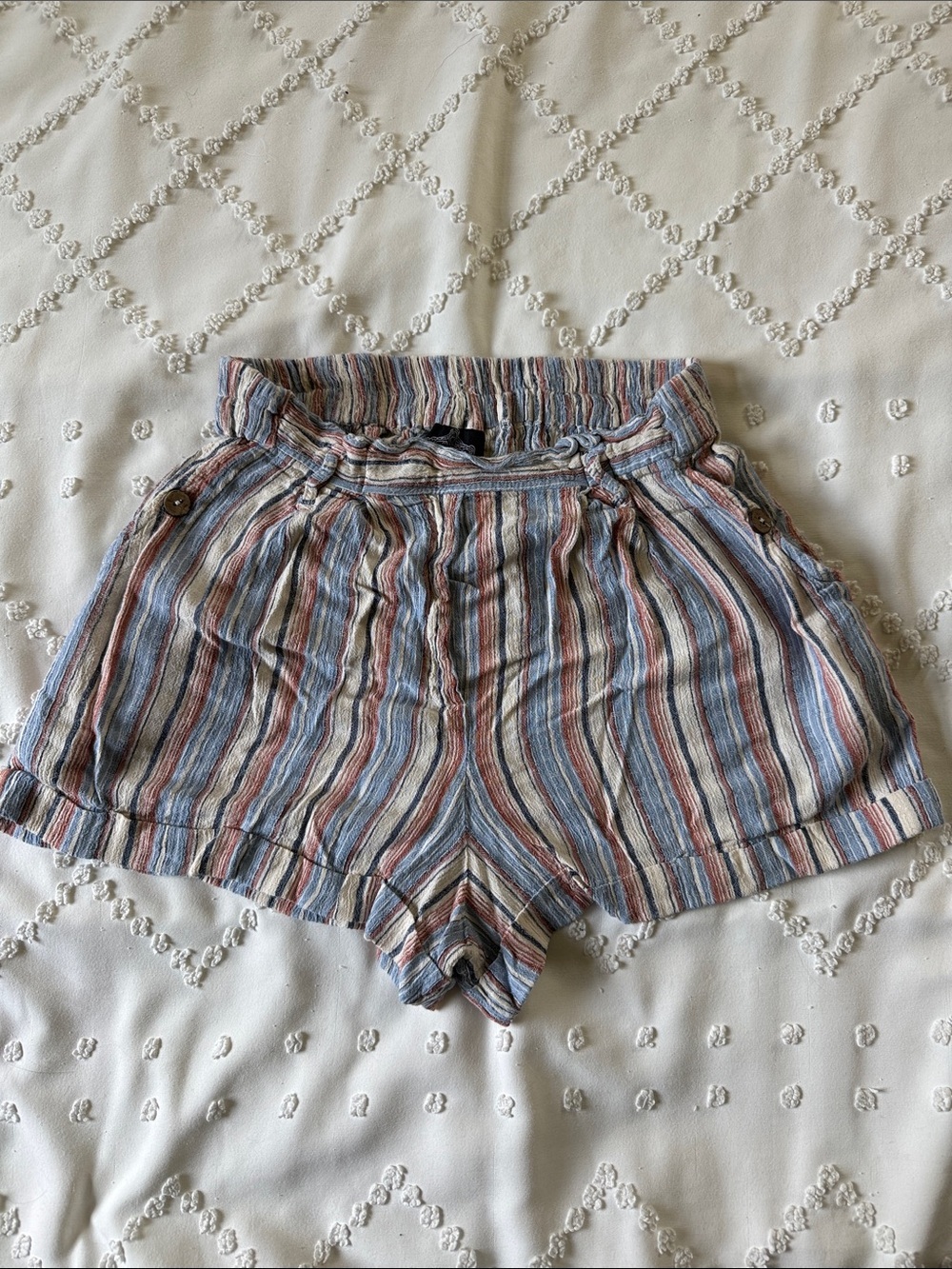 Angie Striped Women’s Shorts Size Medium